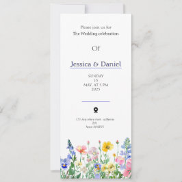 Invitación Spring multi floral colors garden wedding invitati
