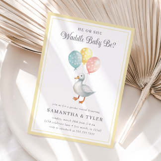 Invitación Spring Pastel Duck Gender Reveal
