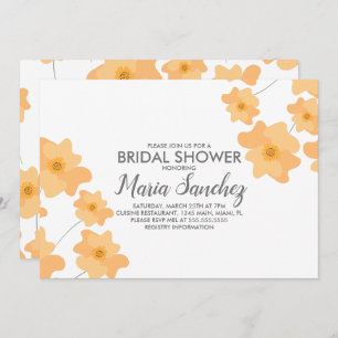 Invitación Spring Poppies Yellow Floral Bridal Shower