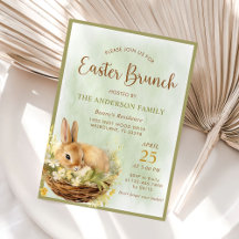 Spring Watercolor Bunny Easter Brunch