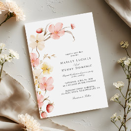 Invitación Spring Wildflower Botanical Garden Wedding