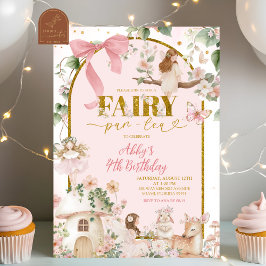 Invitación Spring woodland tea party fairy birthday 