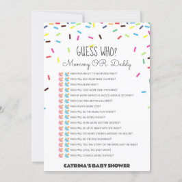 Invitación Sprinkle Baby Shower - Nombre editable, 5x7