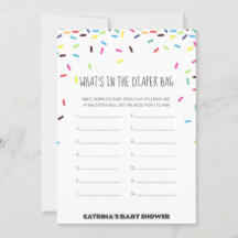 Sprinkle Baby Shower - Nombre editable, 5x7