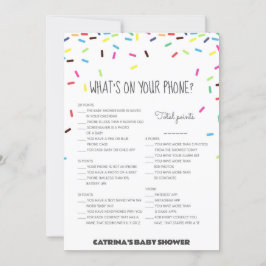 Invitación Sprinkle Baby Shower - Nombre editable, 5x7