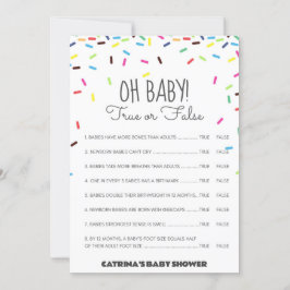 Invitación Sprinkle Baby Shower - Nombre editable, 5x7
