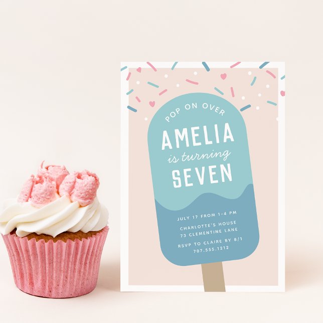 Invitación Sprinkle Pop | Fiesta de cumpleaños del Crema de H (Subido por el creador)