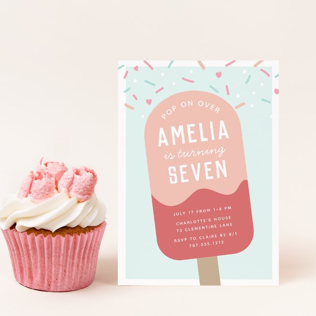 Invitación Sprinkle Pop | Fiesta de cumpleaños del Crema de H (Subido por el creador)