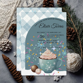 Invitación Sprinkles Hot Cocoa Winter Snowflakes Baby Shower