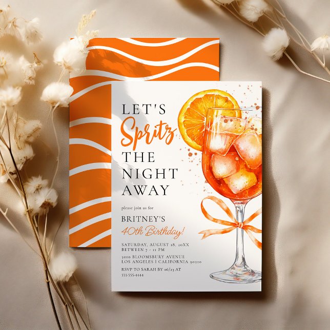 Invitación Spritz La Fiesta del Cumpleaños De La Noche (Subido por el creador)