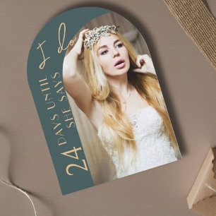 Invitación Spruce Limpieza Moderno Arco Foto Ducha Bridal