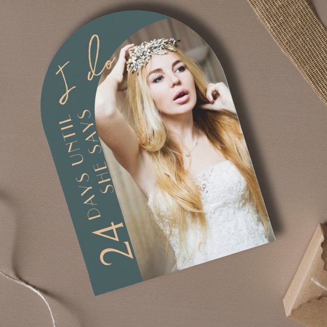 Invitación Spruce Limpieza Moderno Arco Foto Ducha Bridal (Subido por el creador)