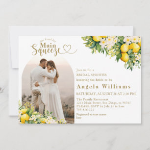 Invitación Squeeze Citrus Boho Foto De Ducha Bridal