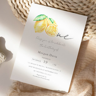 Invitación Squeeze Lemon Citrus Summer Baby Primer Cumpleaños