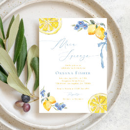 Invitación Squeeze Lemons Ducha azul italiana de novias