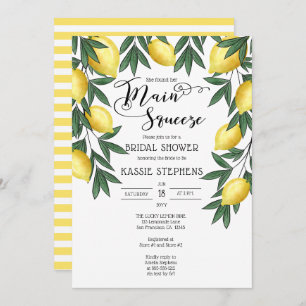 Invitación Squeeze Lemons Ducha Tropical Bridal