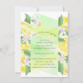 Invitación Squeeze Principal | Citrus | Ducha de novia amaril