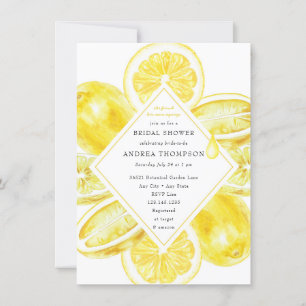 Invitación Squeeze Principal Citrus Ducha de novia amaril