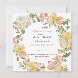Invitación Squeeze Principal | Citrus | Ducha de novia floral