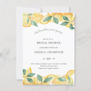 Invitación Squeeze Principal Citrus Lemon Bridal Shower