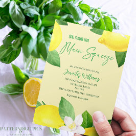 Invitación Squeeze Principal Elegante Ducha De Citrus Amarill