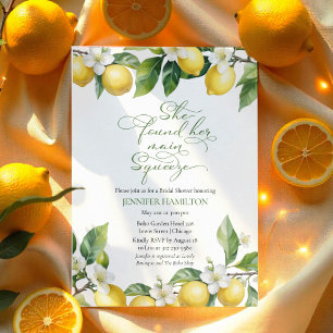 Invitación Squeeze Principal Lemon Mediterranean Bridal Sho