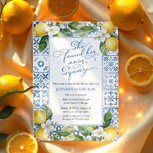 Invitación Squeeze Principal Lemon Mediterranean Bridal Sho