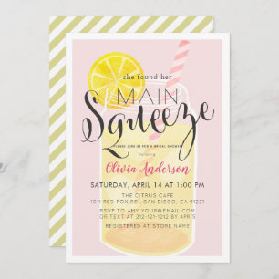 Invitación Squeeze Principal Lemonade Mason Jar Ducha De Novi