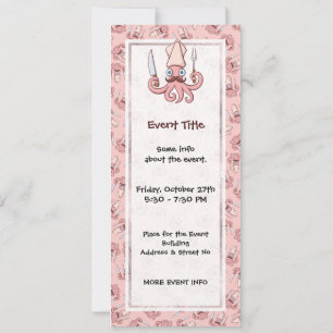 Invitación Squid Chef Personalizado