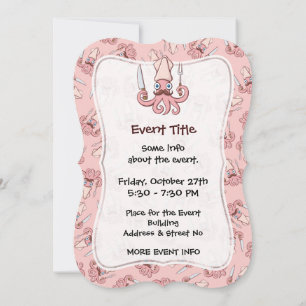 Invitación Squid Chef Personalizado