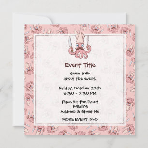 Invitación Squid Chef Personalizado