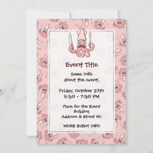 Invitación Squid Chef Personalizado