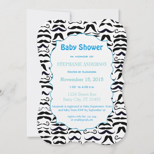 Invitación Sr. Hipster lil' Man Mustache Vintage Retro (Anverso)