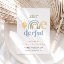 Sr. Onemaravilloso Sun Rainbow Boys 1er cumpleaños