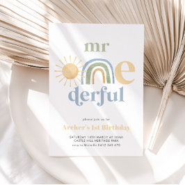 Invitación Sr. Onemaravilloso Sun Rainbow Boys 1er cumpleaños