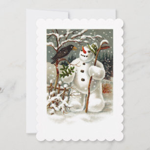 Invitación Sr. Snowman y Sr. Crow Invitation
