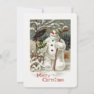 Invitación Sr. Snowman y Sr. Crow Invitation