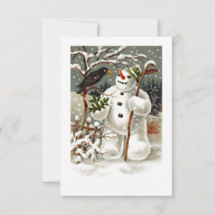 Invitación Sr. Snowman y Sr. Crow Invitation