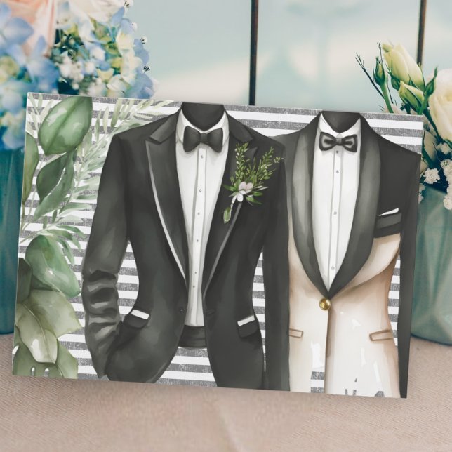 Invitación Sr. Suit y Boda de Bow Tie Gay (Subido por el creador)