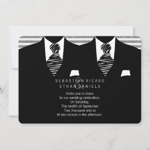 Invitación Sr. Suit y Boda de Tie Gay