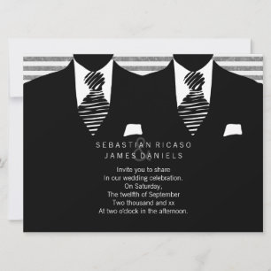Invitación Sr. Suit y Boda de Tie Gay