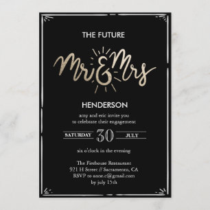 Invitación Sr. y la señora futuros Engagement Invitation