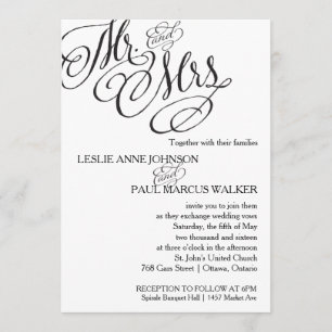Invitación Sr. y señora clásicos Wedding Invitation