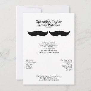 Invitación Sr. y Sr. Mustache Boda