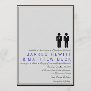 Invitación Sr. y Sr. Two Grooms Wedding Invitation