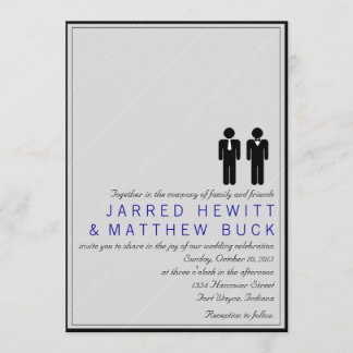 Invitación Sr. y Sr. Two Grooms Wedding Invitation
