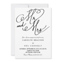 Sr. Y Sra. Classy Typography Engagement Party