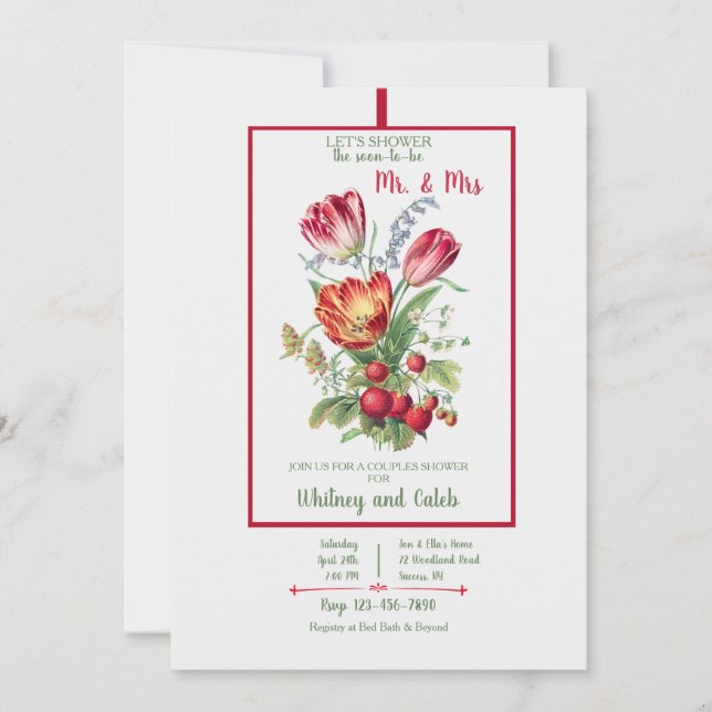 Invitación Sr. y Sra. Couples Shower (Anverso)