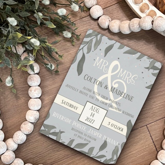 Invitación Sr. y Sra. Elegant Boda de Inespiritualidad Modern (Subido por el creador)
