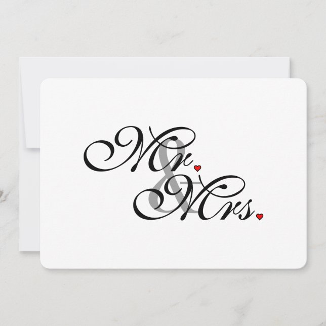 Invitación Sr. y Sra. Esposo Esposa Recién Casados (Anverso)